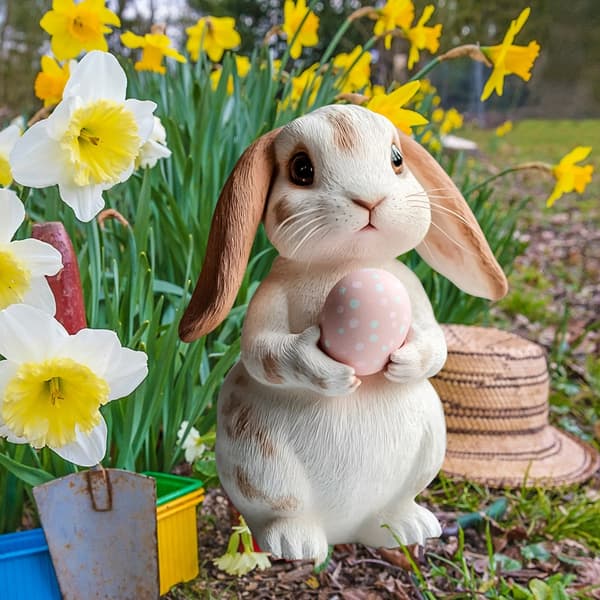 Luova pupun muna puutarhakeppi festivaalin ulkokoristeluun nurmikkoon