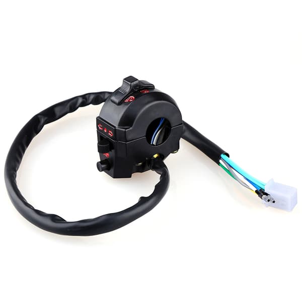 7/8 inch Motorcycle Left Switch Handlebar Control Horn Turn Signal Light High/Low Beam Black New