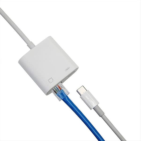 Typ C OTG Ethernet-sovitin USB C - RJ45 Ethernet LAN langallinen verkkokonvertteri 100 Mbps Type C Mo -laitteille