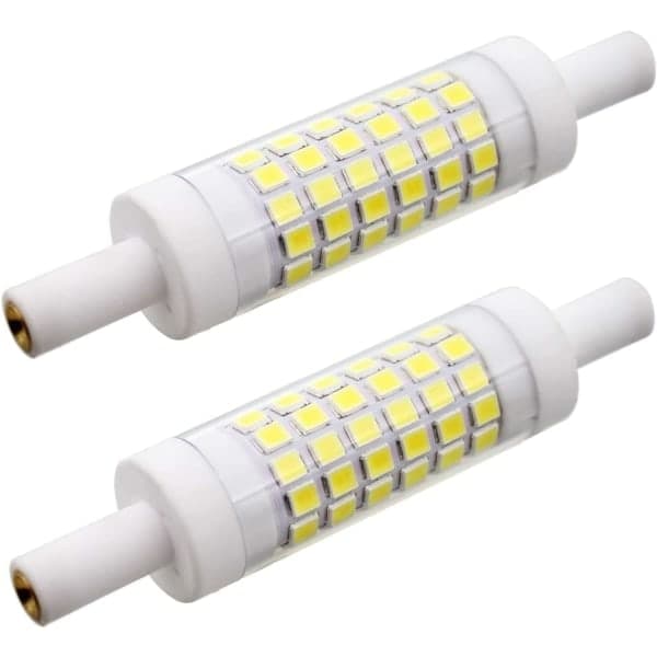 2 LED-lampor R7S 78 mm 5W 15 x 78 mm, Kallvitt 6000K, 220V