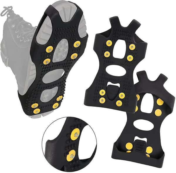 10-pigger Universal Ice No Slip Snow Shoe Spikes Grips Cleats -