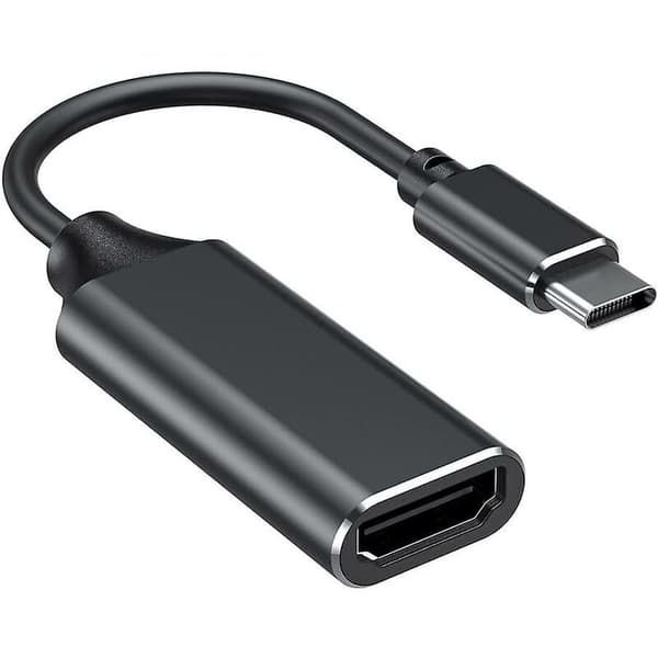 USB C til HDMI 4K-adapter med lyd- og videoudgang kompatibel med MacBook Pro iPad Pro Samsung Note 9 S9 Huawei Mate 20 Sort