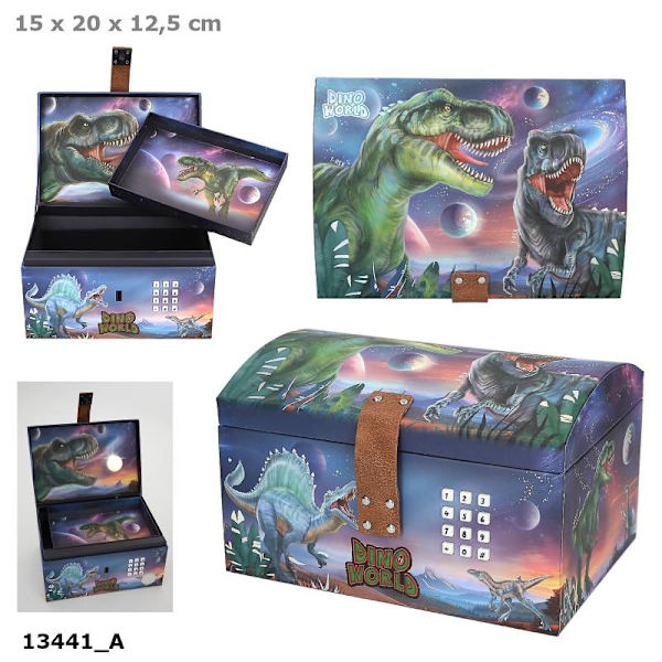 Dino World Treasure Chest with Code, Light & Sound
