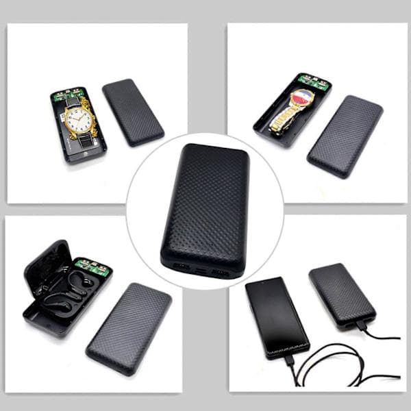 Diskret opbevaringsboks til powerbanks til at skjule værdigenstande Hemmeligt skjulested til penge og smykker Pengesikker