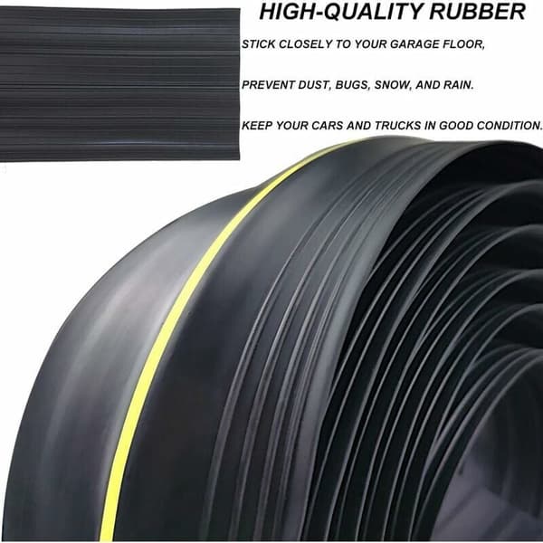 3m Universal Garage Door Threshold Seal, Weatherproof Rubber Replacement, Compatible with Most Brands