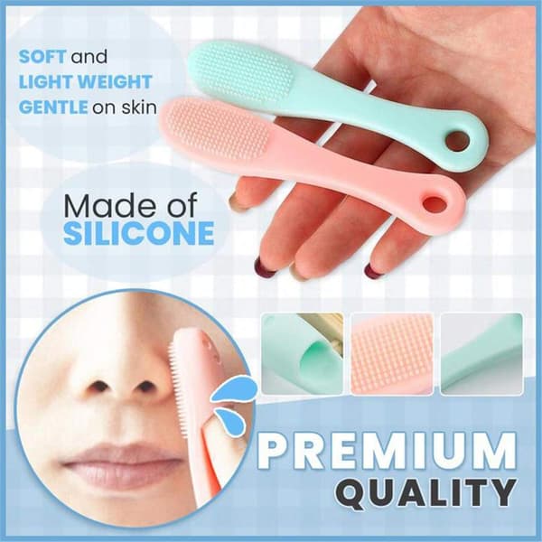 2 Pieces Soft Silicone Facial Cleansing Brushes, Face Scrub Brush for Gentle and Effective Cleaning
