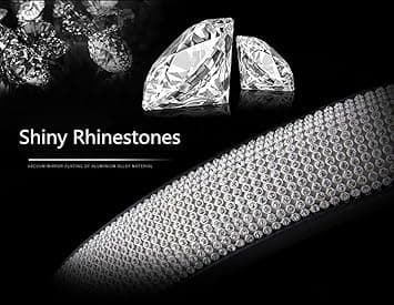 Nyt Diamantlæder Ratovertræk med Bling Bling Krystaller
