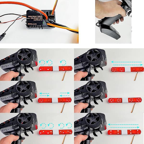 6 tilstande Rc politi strobe LED-lys til 1/8 1/10 Axial Scx10 1