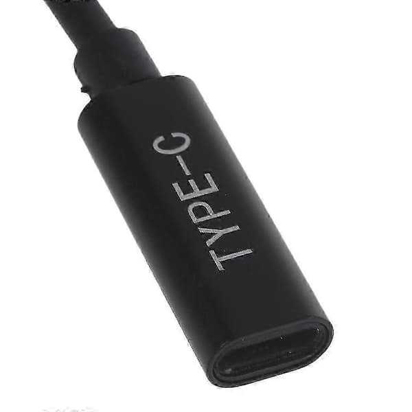 USB C hunn til DC 6.0x0.6mm strømforlengelseskabel for bærbar PC, svart