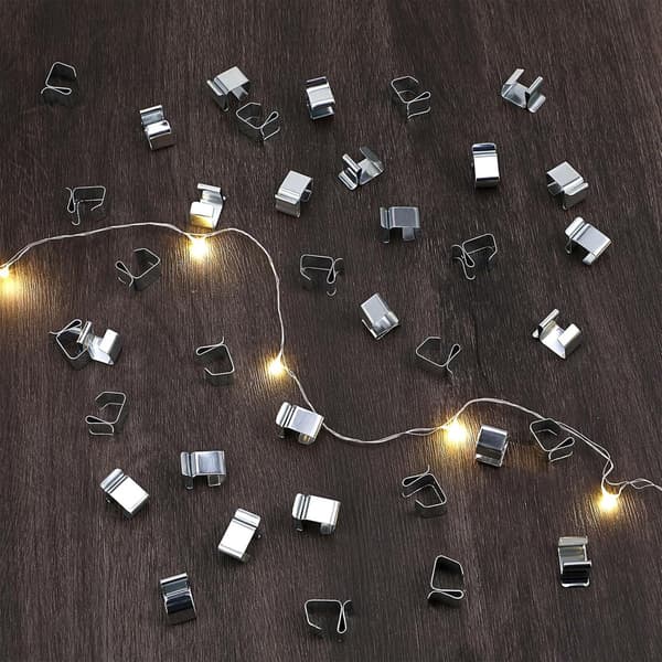 50 pcs - Christmas Light Gutter Hooks - String Light Clips - Christmas Light Clips
