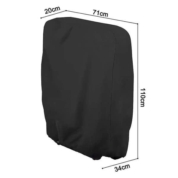 Utomhus Hopfällbart Stolskydd för Nollgravitationsstol, Trädgårdsmöbelskydd (Bredd 71 * Höjd 110 cm Svart)