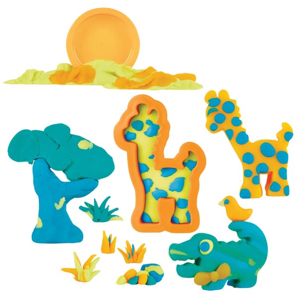 Play-Doh Mini Safari -setti 4 työkalulla ja 4 purkilla