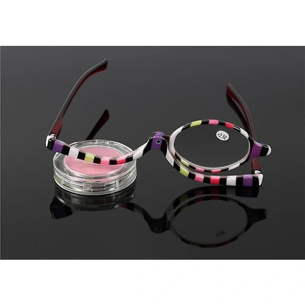 Makeup Glasses with Rotating Lens, Single Rotating Lens Glasses, Essential Makeup Tools for Women (FMY)