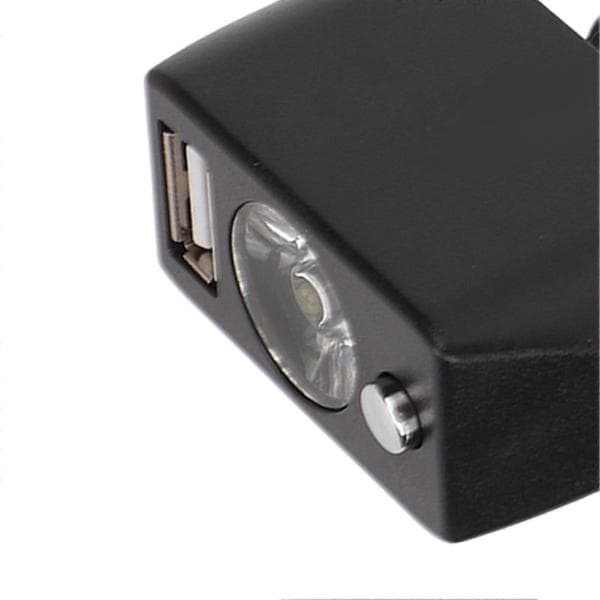 Elektrisk rullestollampe, 3-pinners XLR-hode, USB-lading, justerbar vinkel, LED-lys for rullestol