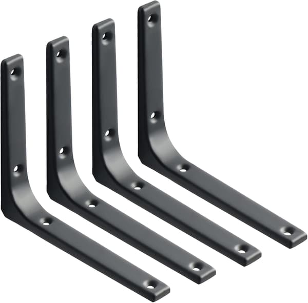 Shelf Wall Mount, 4 Pcs Metal Brackets 150mm x 125mm Extra Strong