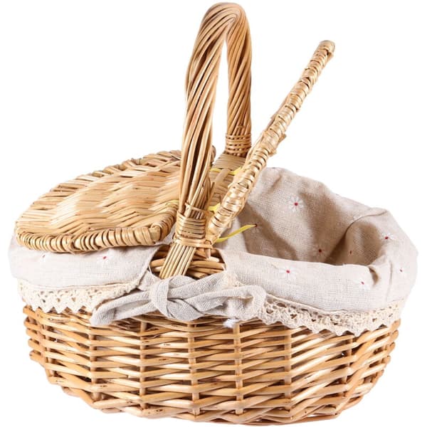 Woven Rattan Basket for Fruit, Bread, Vegetables - 1pc Picnic Basket for Home Storage