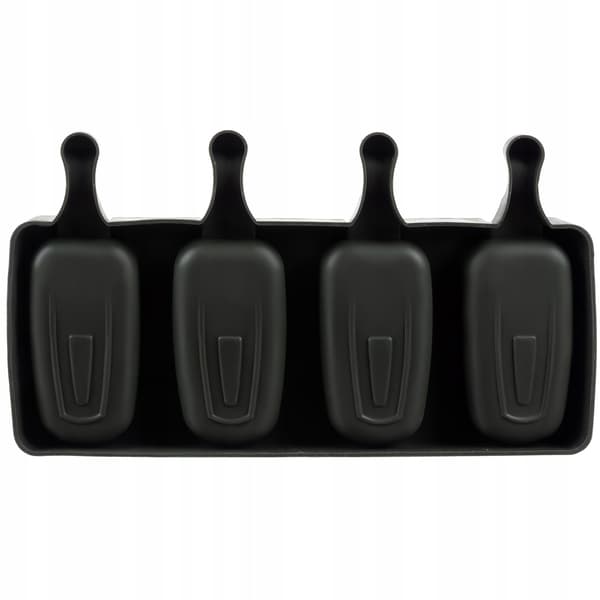 Silikone Isform - 4 Is - 50 Pinde Svart black