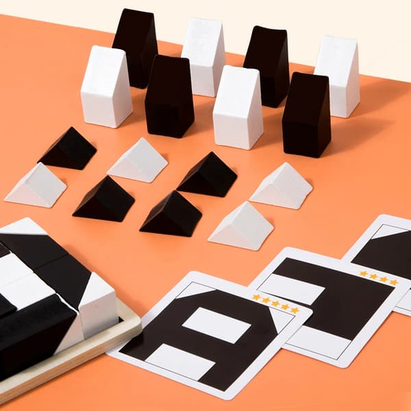 Montessori Træ Geometriske Form Puslespil Klodser til Børns Læring & Logiktræning[JUN]