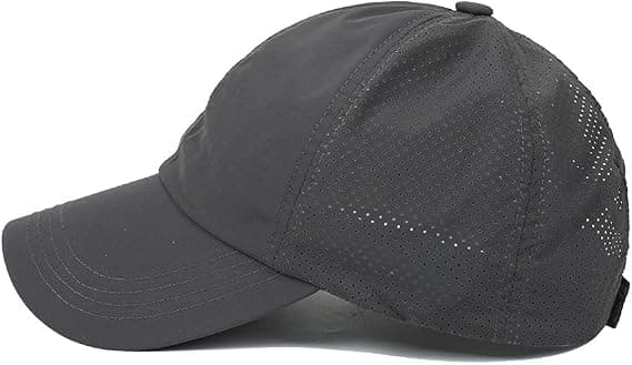 Damecaps, unisex, sommercaps, anti-UV-sportscaps, hestehalecaps, grå, hodeomkrets: 57–58 cm