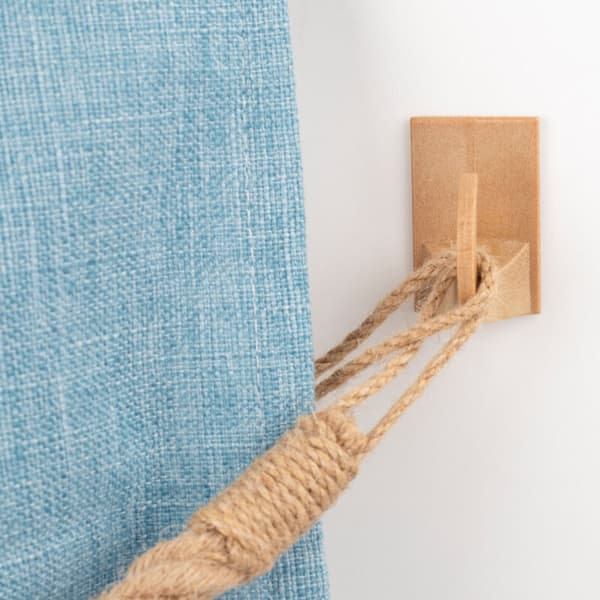 Set of 2 Curtain Tiebacks with Decorative Handmade Twisted Hemp Rope for Curtains (Khaki, 2)
