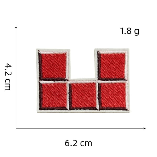 9 spilltema broderte strykelapper, broderte klistremerker