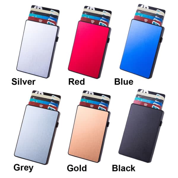Automatic Pop Up Wallet Credit Card Holder BLACK black