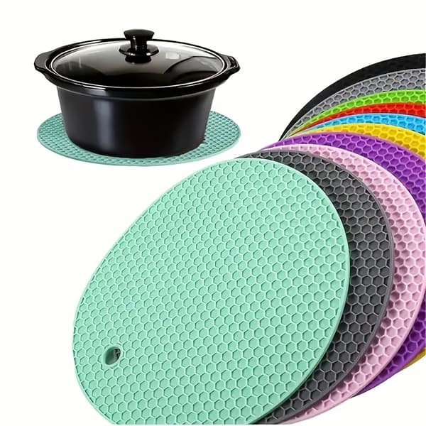 6-pack Round Heat-Resistant Non-Slip Pot Holder, Trivet for Kitchen Table, Bowl Mat Cup Coaster