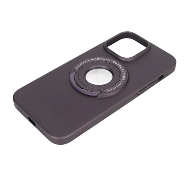 Magnetic Phone Case PC Matte Anti-Fall Protective Phone Cover with Stand for IOS 14 Pro Purple