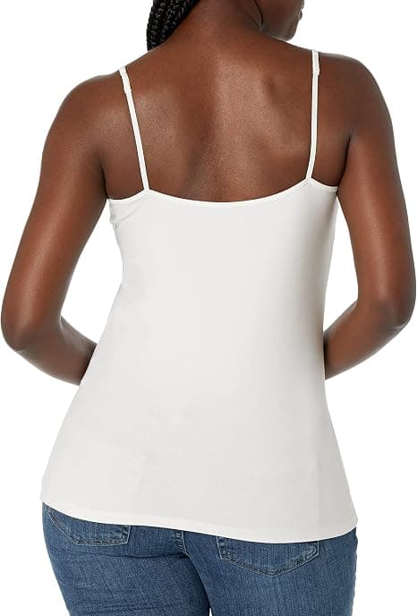 Kvinner Slim Fit Camisole, 4-pakning, Hvit, Stilig og Uformell XL XL