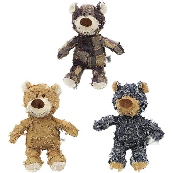 Indestructible Solid Bear Durable Tough Breathable Teddy Bear Teeth Cleaning Suitable for Dog Toys That Like to Chew - Blue Blue