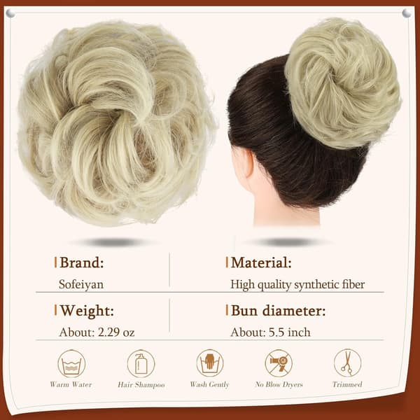 Hårklemme i krøllet bølget hår Scrunchie Fake Chignons Claw C