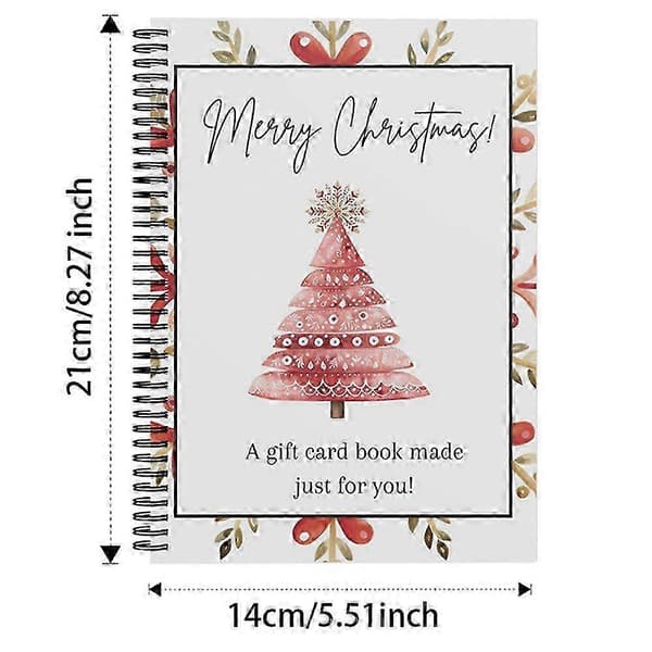 Christmas Gift Card Book, Spiral-Bound Card Book - Surprises on Every Page, DIY Meaningful