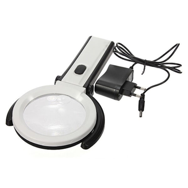 Foldbar forstørrelsesglas med LED-lys 2 x 120mm Vit white