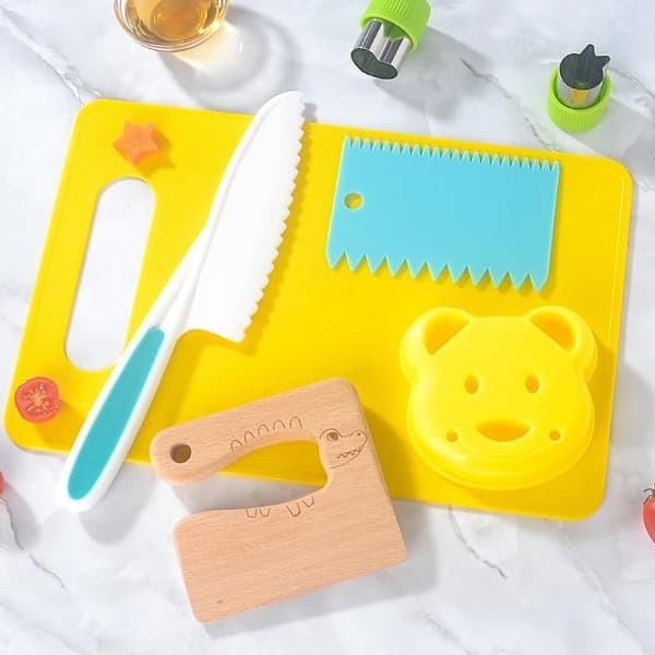 Children's Baking Kitchen Kitchen Knife Kitchen Set Children's Kitchen Utensils Children's Toys 4-piece set 4-piece set 4 dele sæt