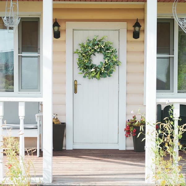 Artificial Wreath, Artificial Eucalyptus Wreaths Wedding Door Party Window Wall Decoration (Eucalyptus Wreath)