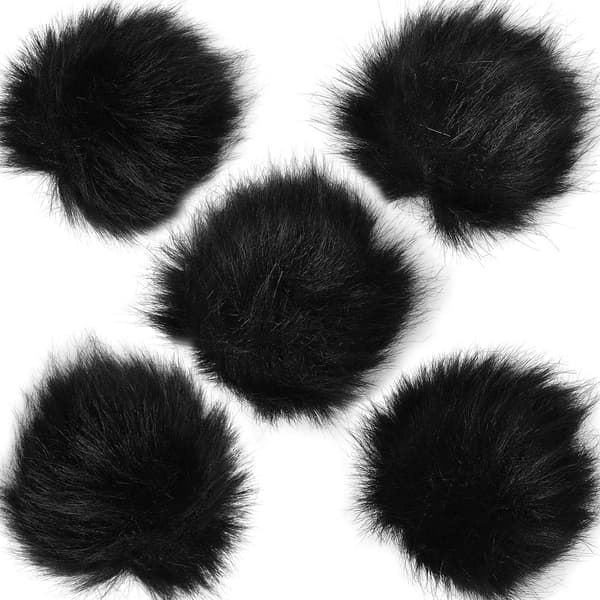 5 kpl 5 mm muhkea Lavalier-tuulisuoja (musta), Mini, ulkokäyttöön sopiva Lavalier-mikrofoni