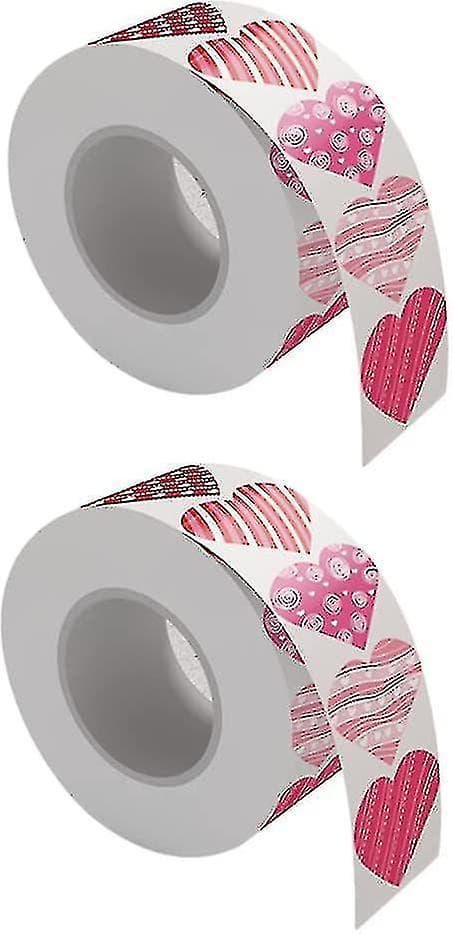 Hjerteformede klistremerker for forsegling, konvolutter, dekaler til jul, Valentinsdag, bryllup, ferie, DIY