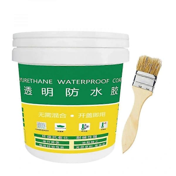[EN] Invisible Waterproof Sealant with Brush Set 300ml Polyurethane Waterproof Coating for Exterior Wall Sealing