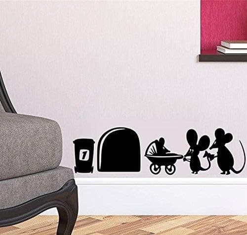 Mouse Hole Living Room TV Background Wall Decorative Wall Decal