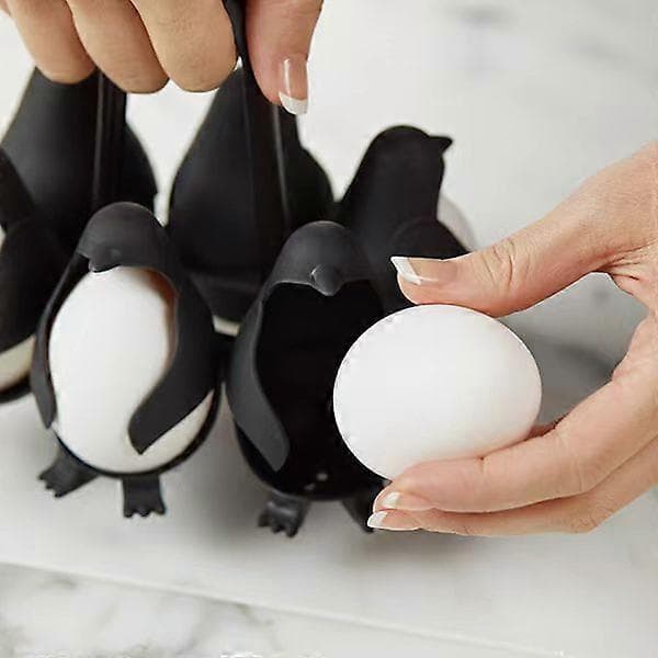 Egguins 3-i-1 Æggeholder til Madlavning, Opbevaring og Servering, Pingvinform B