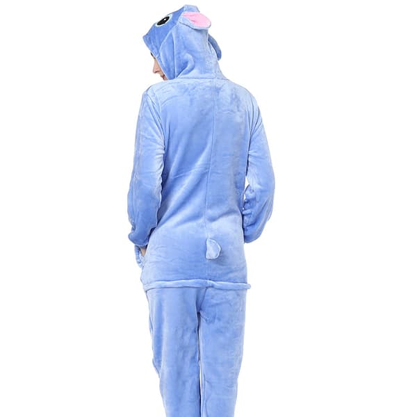 Flanellpyjamas i ett stycke for voksne, storrelse L