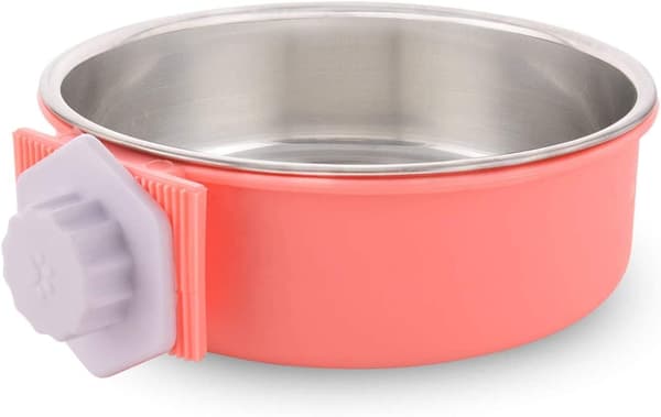 Rosa (S 13*4) Hundeburskål Avtakbar Rustfritt Stål Hengende B