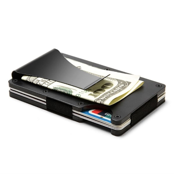 RFID Blocking Metal Wallets for Men with Minimalist and Slim Front Pocket Design