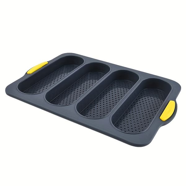 Long Breadstick Baking Pan & Sheet, Non-Stick Silicone for Homemade Toast Cakes Bread, Compatible for Christmas Baking