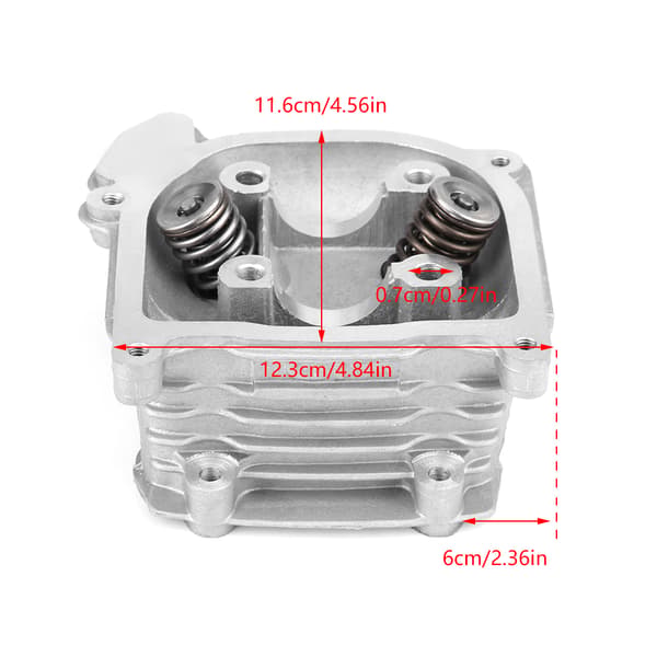 47mm Engine Cylinder Head for GY6 72cc 80cc 4-Stroke 139QMB/139QMA