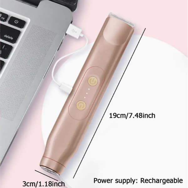 Epilator, 2-i-1 hårfjerningsapparat med dobbelthoveder, USB-genopladelig, bikinibarbermaskine (sort)