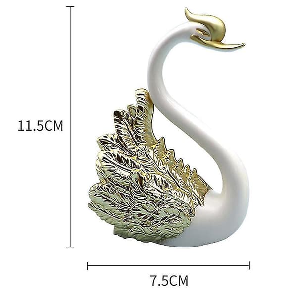 2 stk svane ornamenter figurer, bryllup juledekorasjon A