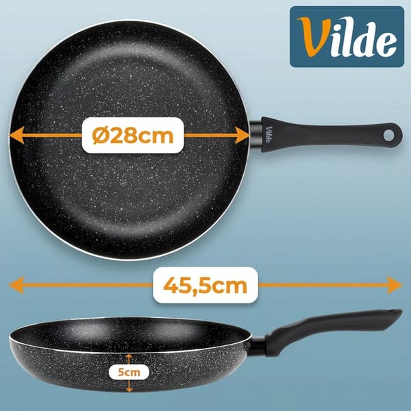 Non-stick granittstekepanne, 28 cm – tåler oppvaskmaskin