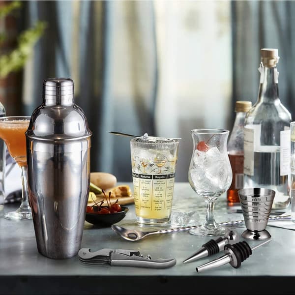 Cocktailfremstillingssæt, 10-delt Cocktail Shaker Sæt 750ML Cocktailfremstillingssæt