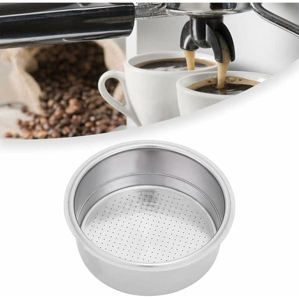 Filter til kaffe, porøst 51 mm dobbeltkopstrykfilter, bærbar dobbeltlagsfilterkurv, reservedele til kaffemaskiner